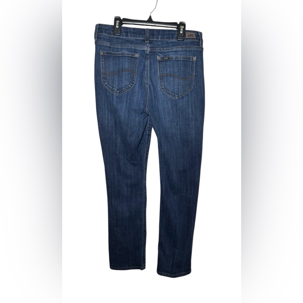 Lee Blue Straight Leg Jeans Classic Style Size 12 - Picture 2 of 11